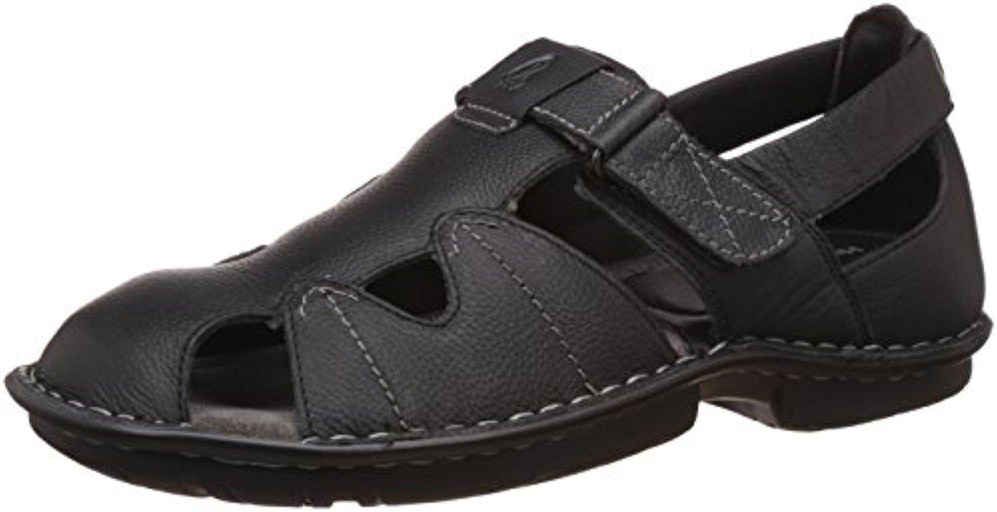 Hush Puppies Men's New Decent Oily Black Athletic & Outdoor Sandals - 7 UK/India (41 EU) (8646943) - intl