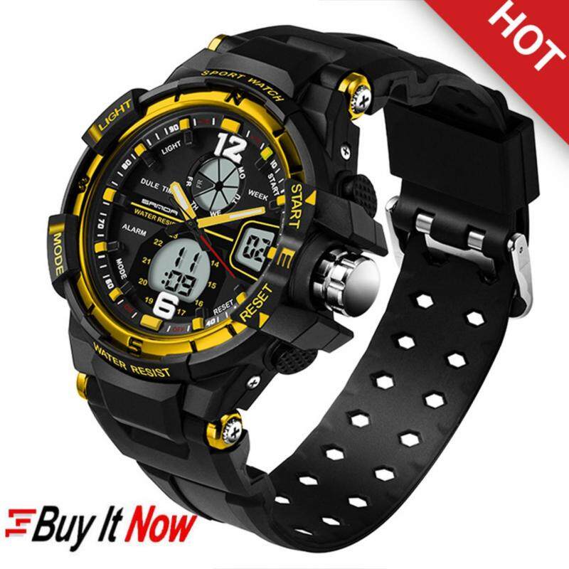 Nơi bán 2018 High Quality SANDA 289 Fashion Outdoor Multifunctional Sports MenS Electronic Watch(gold)