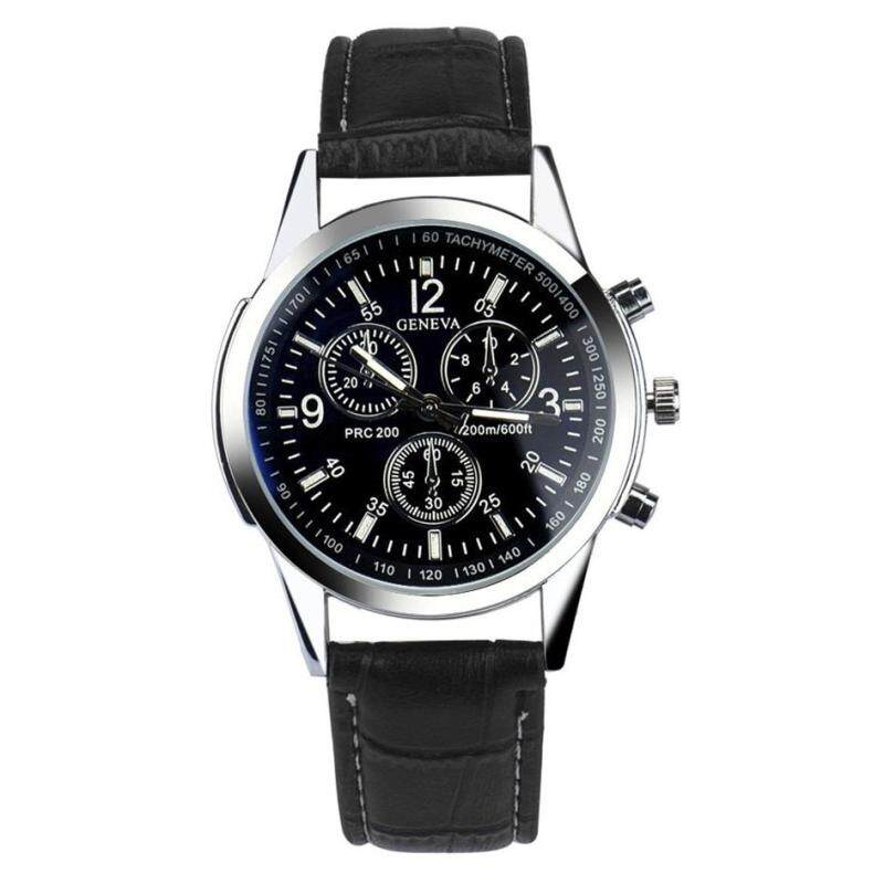 *NEW*Geneva Blue Ray Glass Luxury Leather Analog Quartz Business Watch Men Watch Malaysia