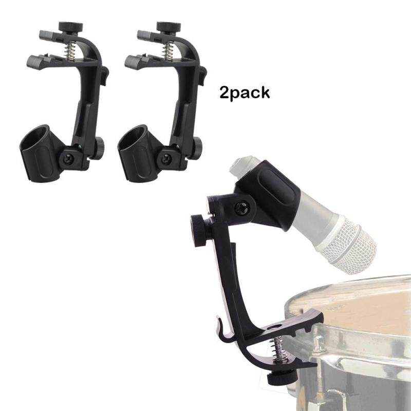 niceEshop Drum Mic Clips, Adjustable Shockproof Rim Mic Clamps Microphone Holder (Pack Of 2) Malaysia