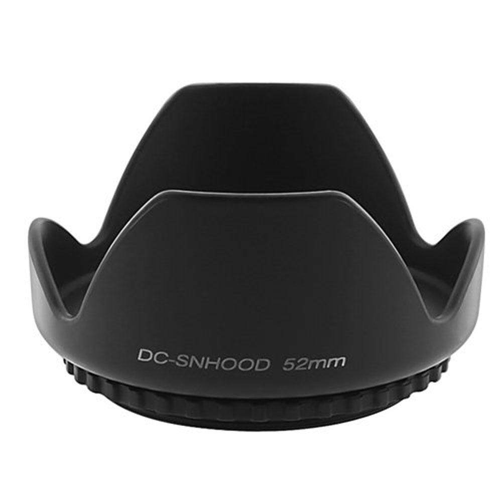 yugos Black 52mm Hard Tulip Screw Mount Lens Hood Flower Petal Lens Hood for Canon Nikon
