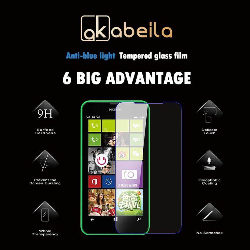 Akabeila 2 Pcs untuk Microsoft Nokia Lumia 650 N650 5.0 Inch Tinggi Quaity Kaca Antigores Smartphone Pelindung Layar Film