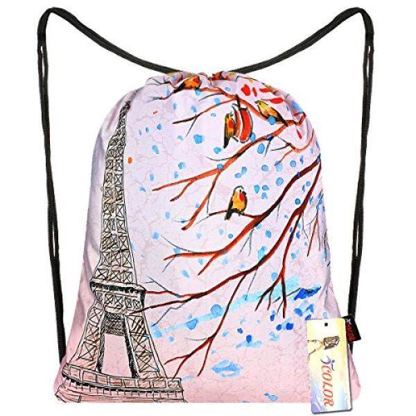 IColor Olahraga Sackpack, Ransel Kolor Bergaya Serbaguna Gadis Nilon Tas Senam, Yoga Tas Tari, ringan Tas Olahraga untuk Wanita Bersepeda Hiking, At Zalora Now!! Perlengkapan Perjalanan 18X13.8-Intl