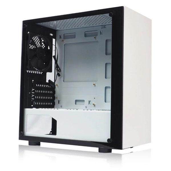 Tecware Nexus M Tempered Glass Gaming Casing With 3 Units 12CM Fan (White) Malaysia