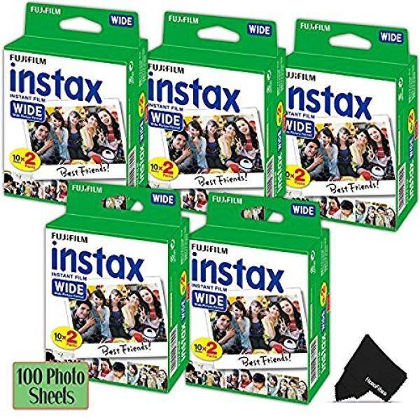 Herofiber Fujifilm Instax Lebar Instant Film 5 Pack (5X20) total 100 Lembar Foto-Kompatibel dengan Fujifilm Instax Lebar 300, 210 dan 200 Instant Kamera-Internasional