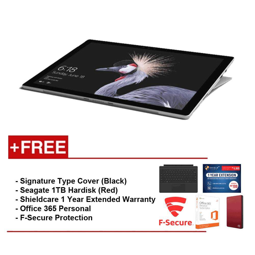 NEW Microsoft Surface Pro-Corei5 8G/256GB Free Surface Pro Type Cover(Black)+ Shieldcare 1 Year Extended Warranty+ F-Secure EndPoint Protection+ Seagate 1TB External Hard Disk(Red)+ Office 365 Personal Malaysia