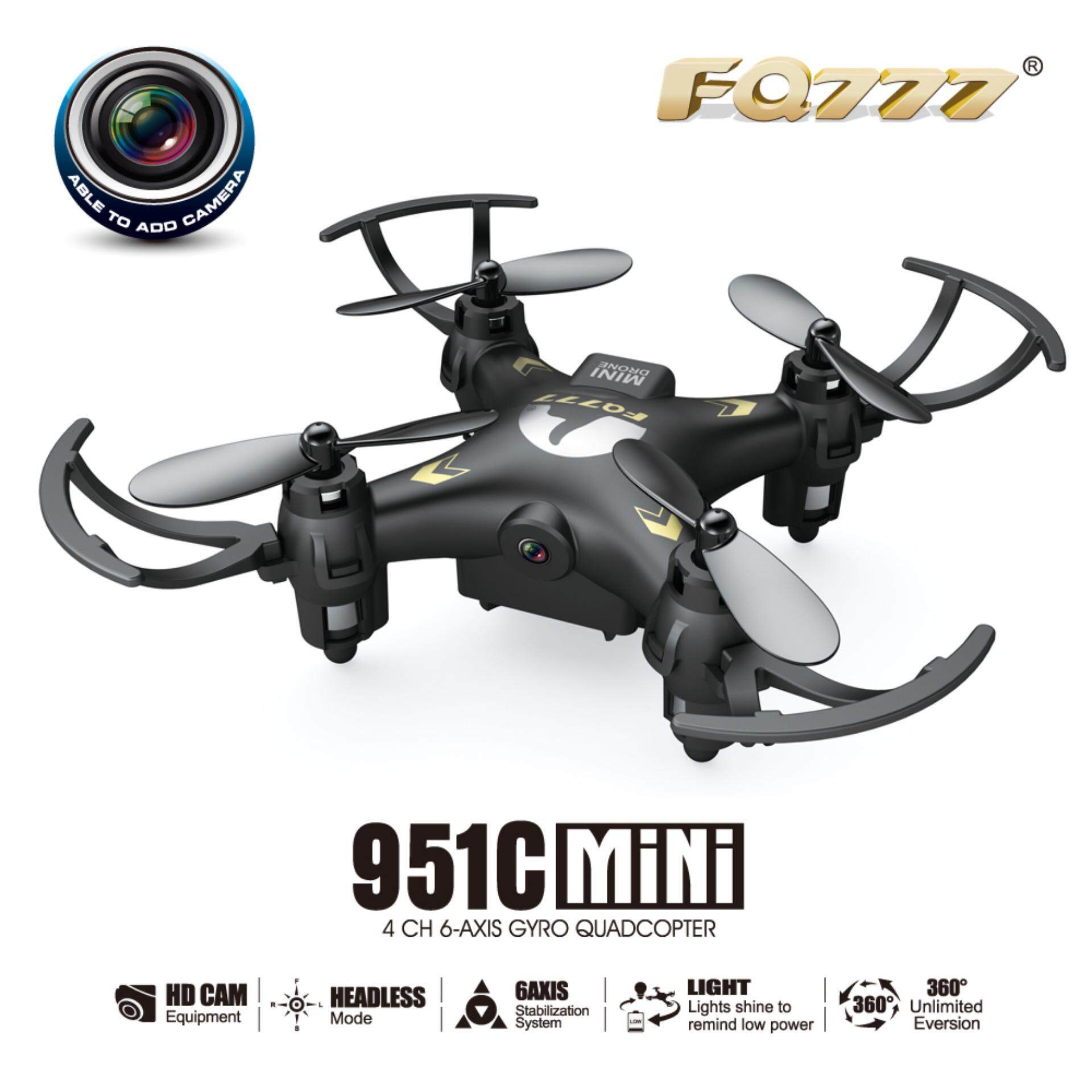 Getek FQ777 951C Drone dengan 0.3MP Kamera 6 Empat Baling-baling Sumbu dengan Pengontrol Yang Dapat Diganti-ganti