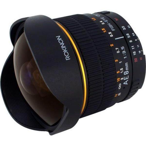Rokinon 8 Mm Ultra Lebar F/3.5 Fisheye Lensa dengan Apertur Otomatis dan Otomatis Exposure Chip untuk Nikon AE8M-N -Internasional