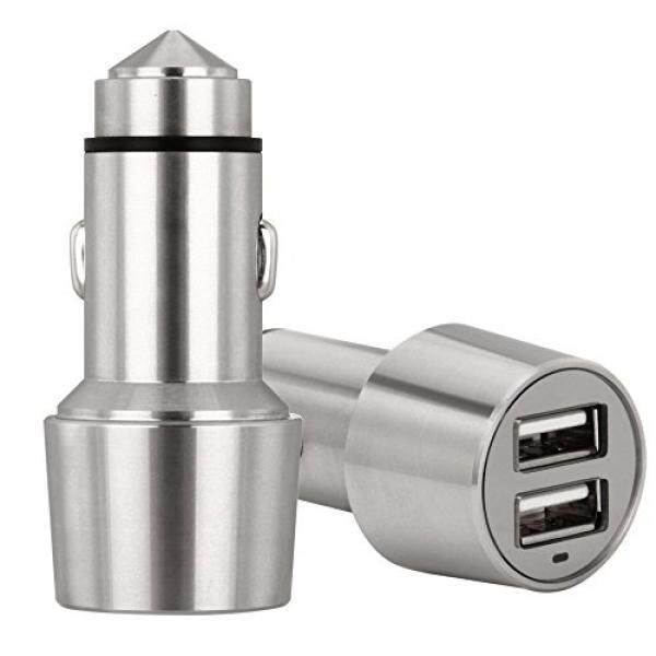 Almm Anti Karat 4.8A Mobil Pengisi Daya, icyber 24 W/4.8A Cepat Mobil Pengisi Daya dengan Ganda Usb Port untuk iPhone 6 5 S 5 5C 4 S 4, samsung Galaksi S5/S4/S3, HTC, LG .. -Emergency Escape Keamanan Palu-Internasional