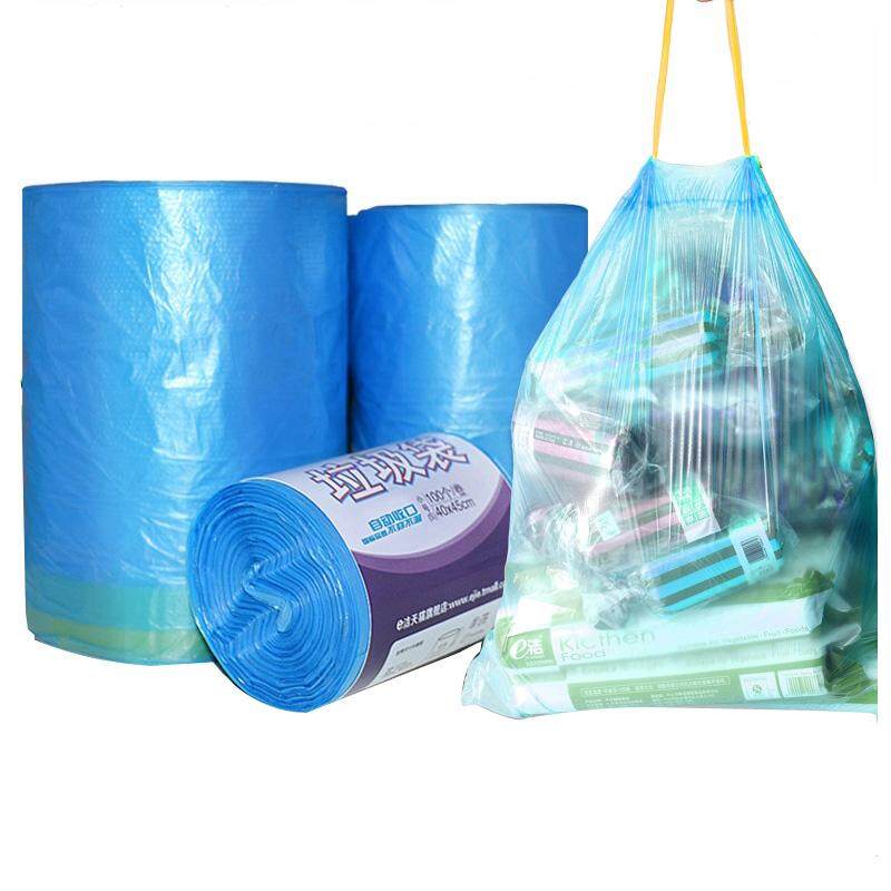 Locaupin Home Garbage Bags office Cleaning Trash Bags With Rope