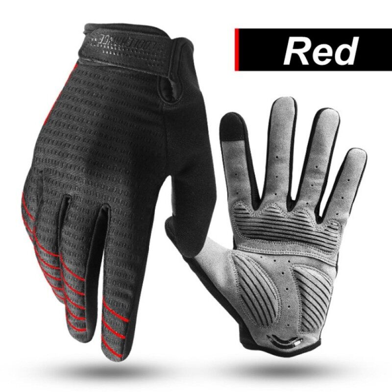 Mua Đi Xe Đạp Xe Máy Xe Đạp MTB Găng Tay Kín Ngón Màn Hình Cảm Ứng Chống Ánh Nắng Mặt Trời Chống Trượt Đỏ L-đỏ (Đỏ) L