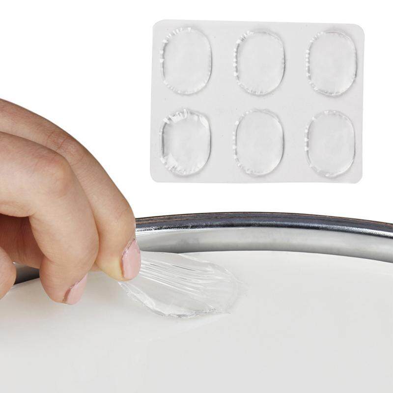 6 cái/bộ Trống Tắt Tiếng Miếng Lót Silicone Jazz Móc Hít Nhét với Màu Sắc Trong Suốt-quốc tế