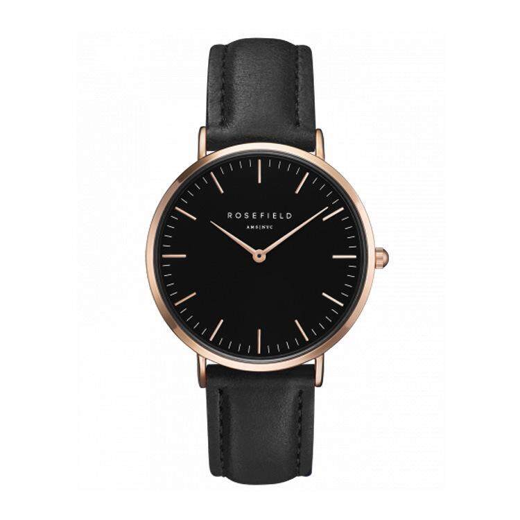 Men's Black Wrist Watch Retro Style - Gold Black