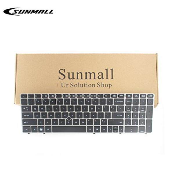 Sunmall Keyboard Penggantian dengan Bingkai untuk HP EliteBook 8560 P 8570 P ProBook 6560B 6565B 6567B 6570B 6575B Seri Laptop hitam AS Layout (Garansi 6 Bulan) -Internasional