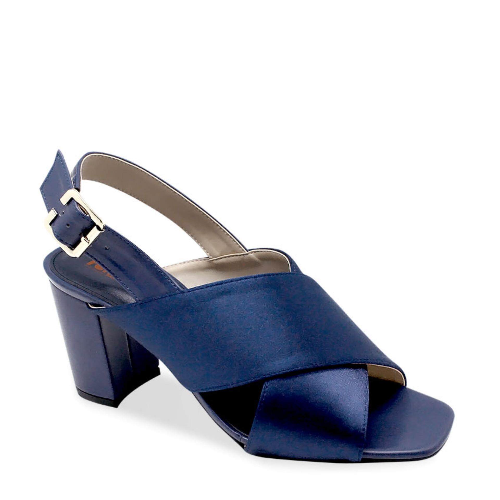 Women High Heels Sandals With Best Online Price In Malaysia Renoma Women Shoes Minimalist Styles Block Heels Sandals In Dark Blue Color Hot Deals