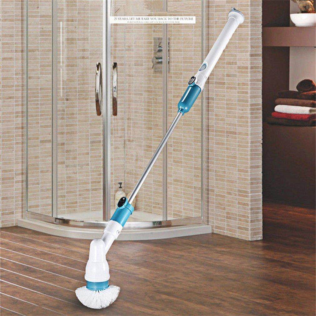 ERA Multifunctional Electric Long Handle Turbo Scrub Spin Household Cleaning Brush Set Mop Scrubber Bathtub Tiles Floor Home US plug Blue - intl