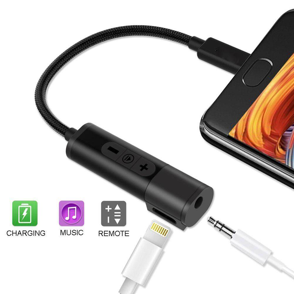 Starmall Petir untuk 3.5 Mm Headphone Adaptor Jack Lightning Audio dan Splitter Pengisi Daya untuk IPHONE 7/7 Plus/8/8 plus/X