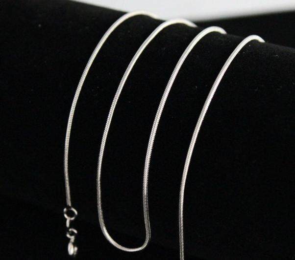 10 Pcs Hot Pria Wanita Jual Perhiasan Perak Rantai Kalung Ular 20 Inch-Intl