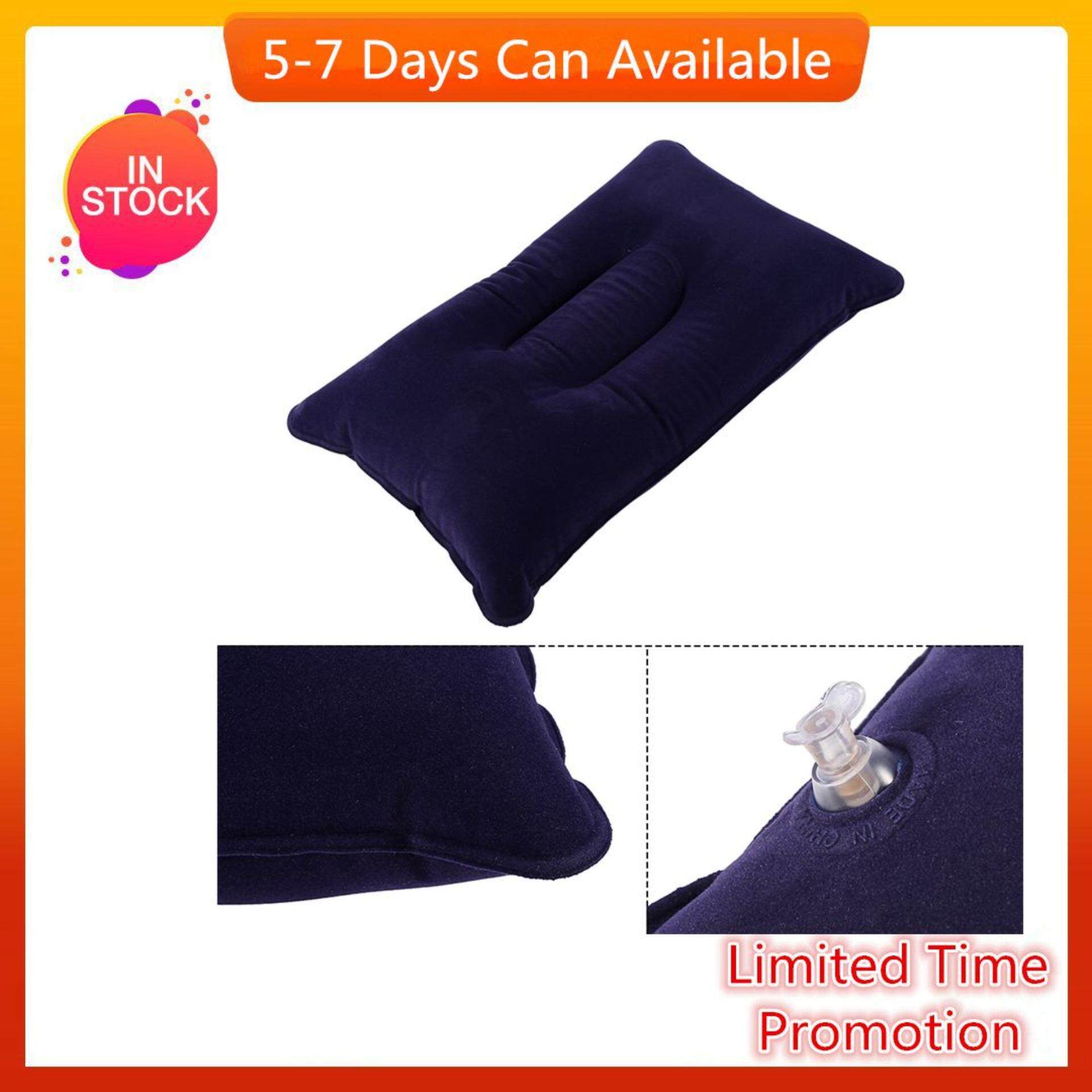 Portable Air Inflation Pillow PVC  For Outdoor Travel Camping Hiking Sleeping