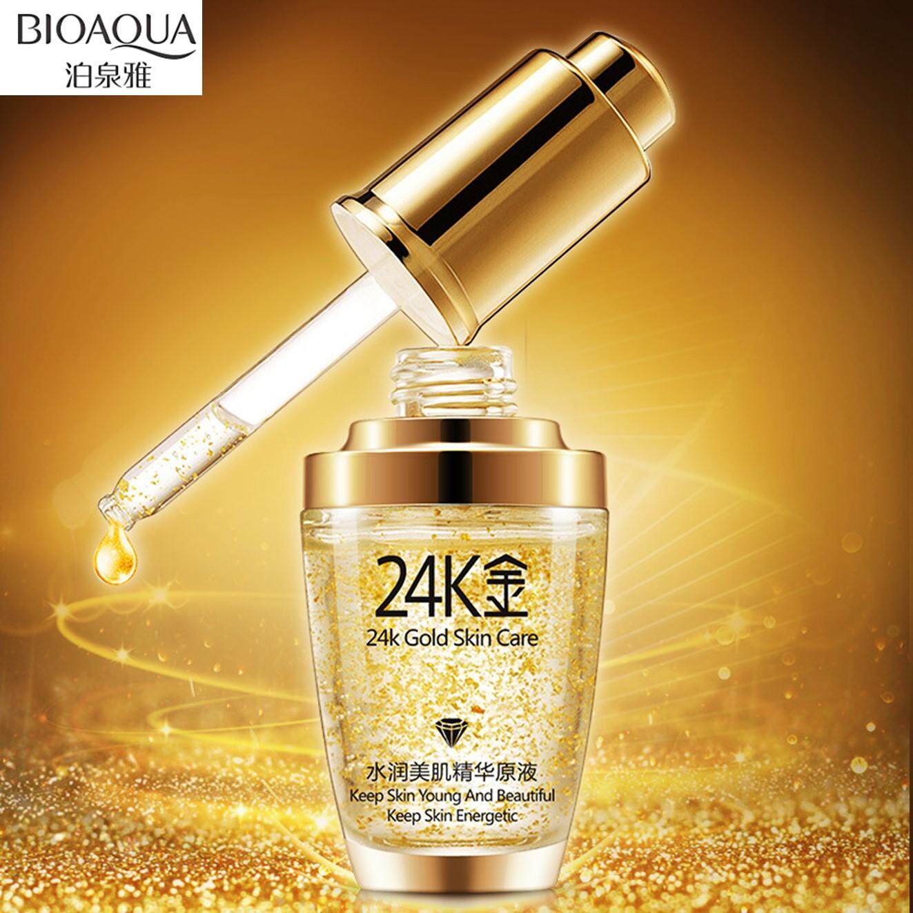 100% Authentic BIOAQUA 24K Gold Anti Ageing Wrinkle Face Whitening Serum