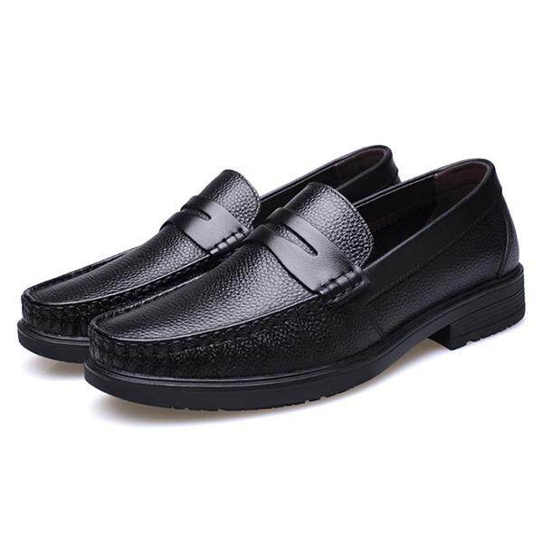 Fashion Men Classic Moc Toe Low Top Slip Ons Casual Loafers - intl