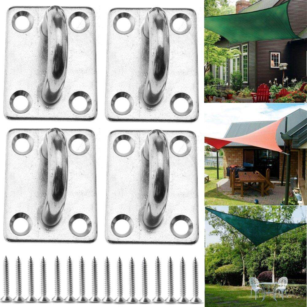 Panda Online 4 Pcs Anti Karat 8 Mm Tebal Lingkaran Persegi Sail Bayangan Alas Mata Piring Kait