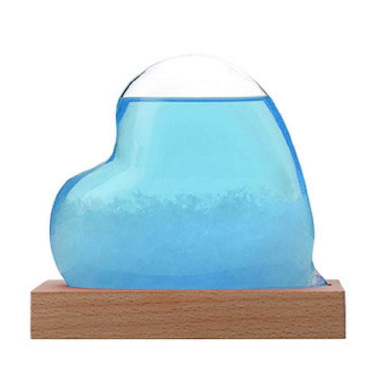 XINGYUFEI Desktop Heart Shape Storm Glass Crafts Outdoor Weather Forecast Bottle Barometer Creative Modern Decoration Stylish Home Decor Christmas Gift Singapore