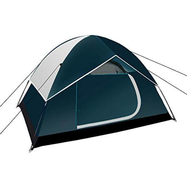 Neewer Backpacking Tenda Luar Ruangan Tenda Olahraga-Kompak Ringan 2 Sampai 3 Orang Perhatian-Hingga Shelter untuk Kemah Daki Gunung pantai Park Gunung Daerah dengan Tas Berritsleting, 83X59X47 Inci (Gelap Biru/Abu-abu)-Internasional