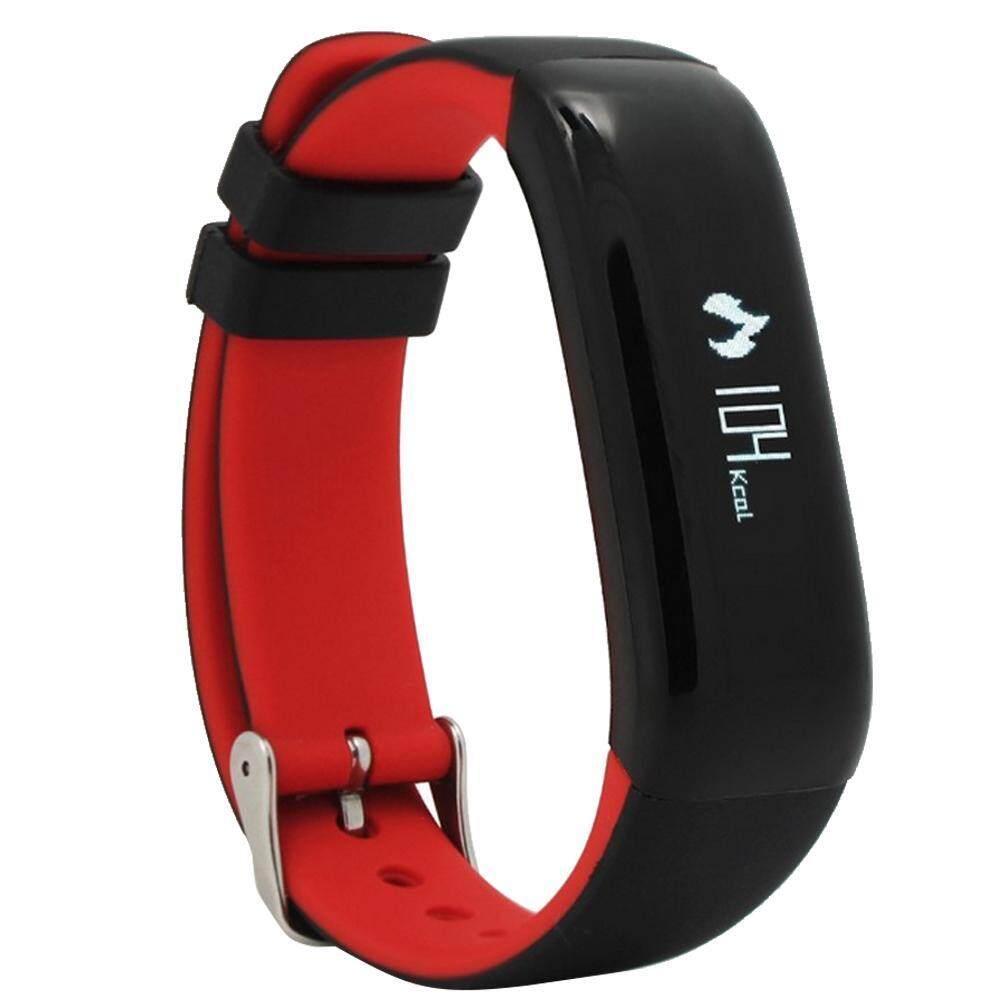 Opoopv Bluetooth Smart Band P1 Denyut Jantung Tekanan Darah Kebugaran Pedometer Trek Gelang Olahraga Cicret Gelang-Intl