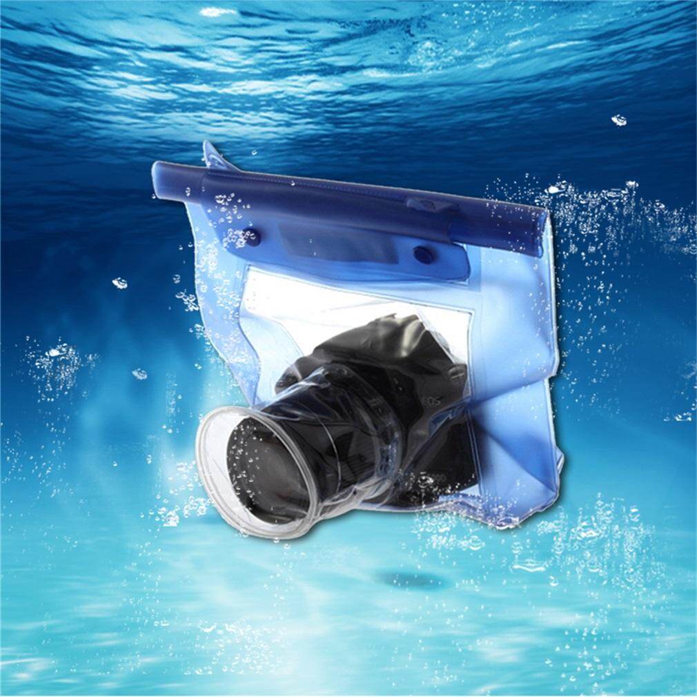 Elec Rumah Bawah Air Tahan Air Kamera Tas Kering untuk Canon 5D/7D/450D/60D Biru Tua