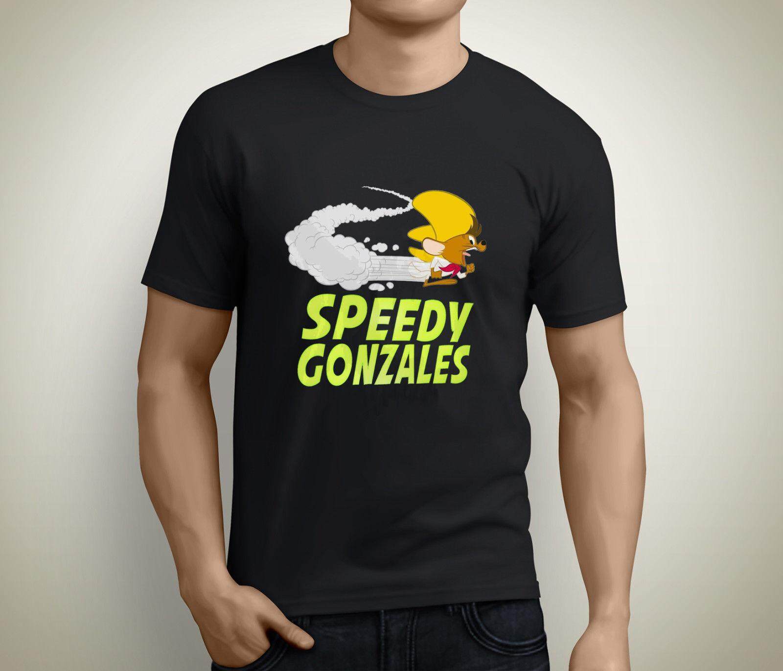 Speedy Gonzales Kaos Katun Pria Kemeja Lengan Pendek Pria Kaus O Leher-Internasional