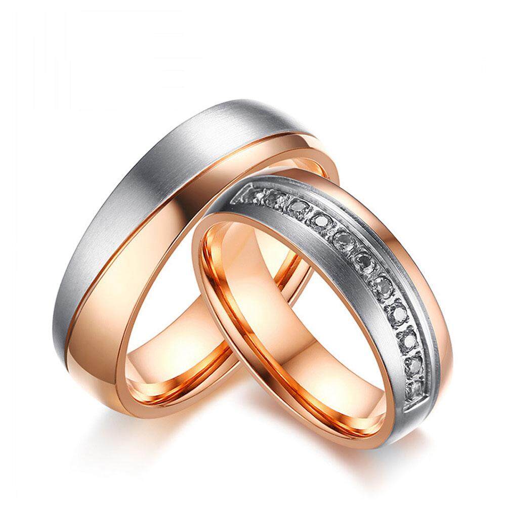 Baru Produk Di Pasaran Versi Korea Temperamen Mawar Emas Pecinta Lingkaran Perhiasan Baja Titanium Hadiah Hari Valentine -Internasional