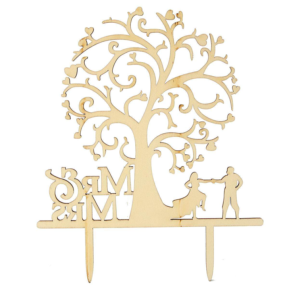 Romantic Wooden Cake Topper Rustic Wedding Anniversary Favor Decoration Keepsake#Bride And Groom September 2018 - 2 Romantic Wooden Cake Topper Rustic Wedding Anniversary Favor Decoration Keepsake#Bride and Groom - 2