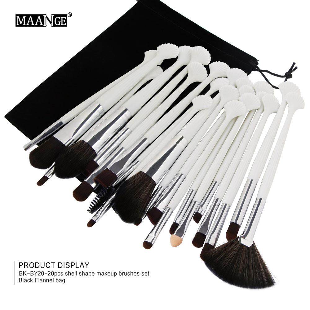 Jual Seksi Modis 20 PC Riasan Kuas Blusher Mata Shadow Brushes Set Perlengkapan dengan Tas Flanel Foxloom A1- internasional