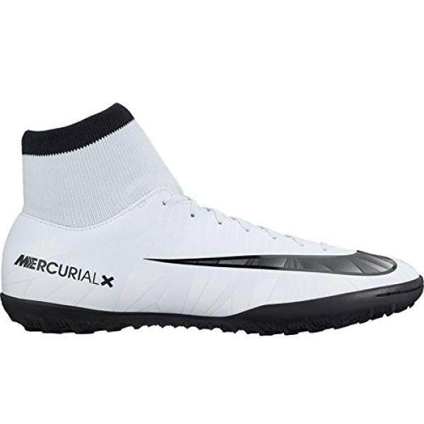 Nike Pria MERCURIALX VICTORY VI CR7 Dynamic Sesuai TF Turf Sepak Bola Cleat Warna Biru, Putih-Internasional