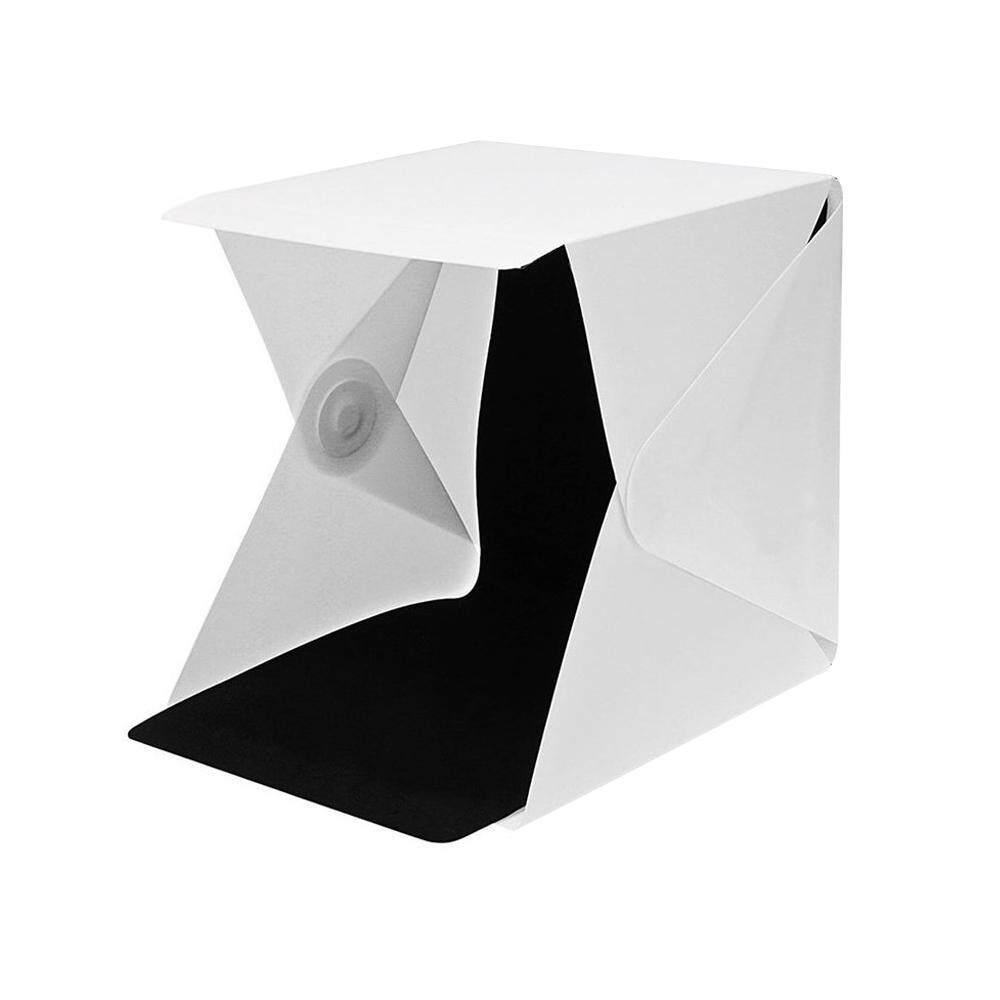 Wanxinkeji Lipat Portabel Mini Lightbox Fotografi Foto Studio, pawaca Tenda Foto Shooting dengan Lampu LED dan Dua Latar Belakang-Internasional