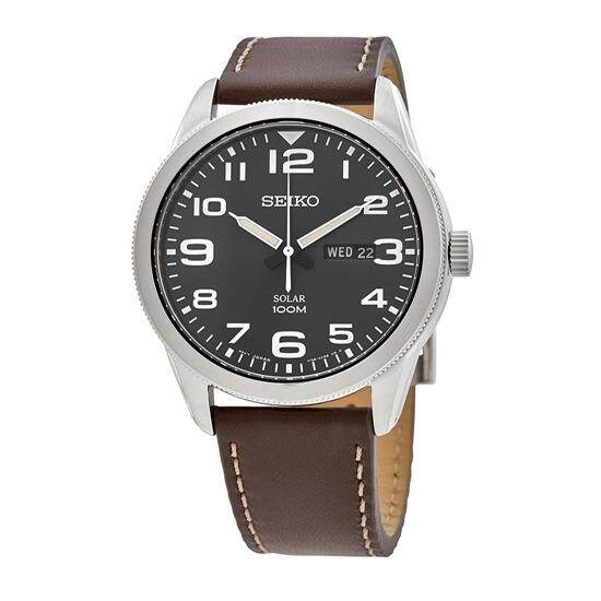 Seiko SNE473P1 Hardlex Kristal Laki-laki Jam Tangan-Internasional