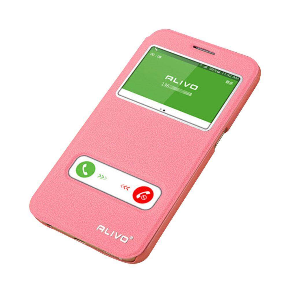 voovrof LBD® Smart Mobile Phone Case Double Window Flip Cover Holster Protection Shell For Samsung Galaxy S5 S6 S7 S7edge - intl