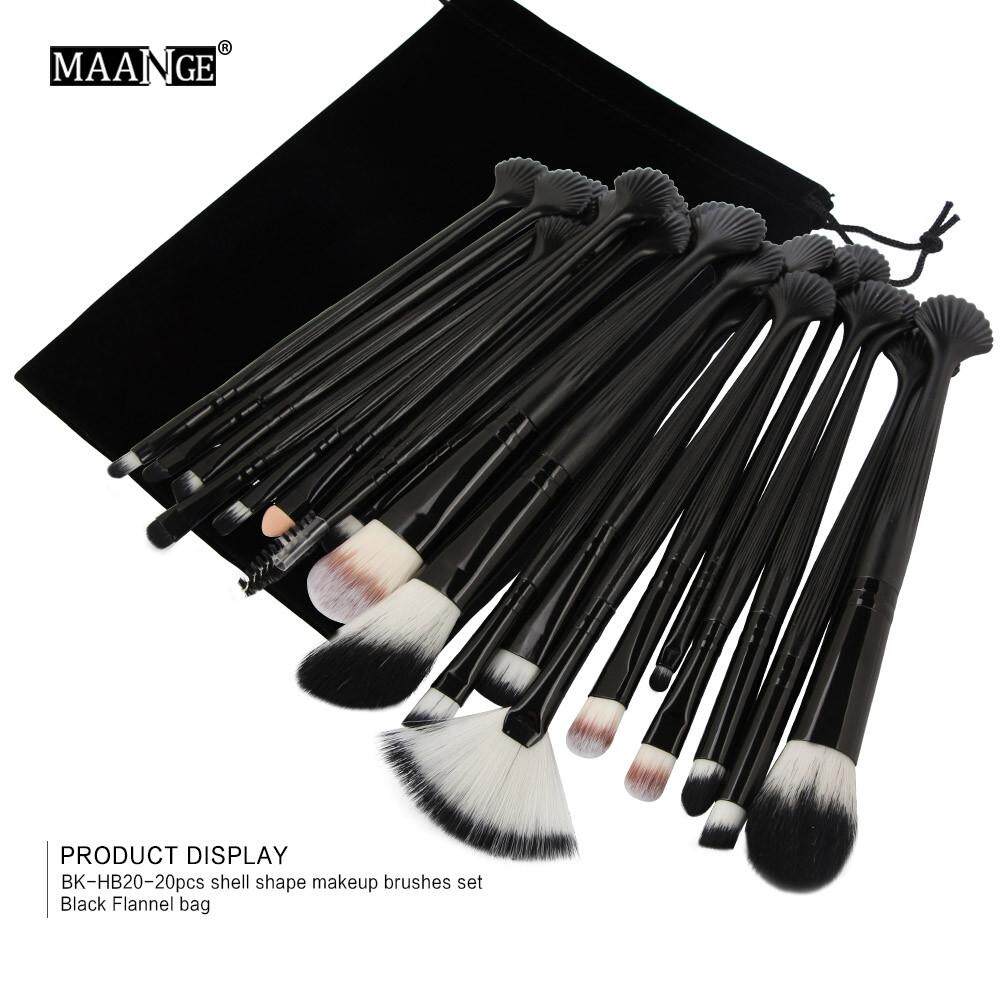 Jual Seksi Modis 20 PC Riasan Kuas Blusher Mata Shadow Brushes Set Perlengkapan dengan Tas Flanel Foxloom A1- internasional