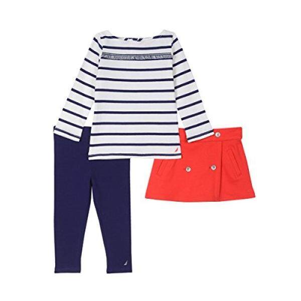 Nautica Nautica Baby Girls Three Piece Shirt, Skirt and Legging Set, Cream, onths - intl