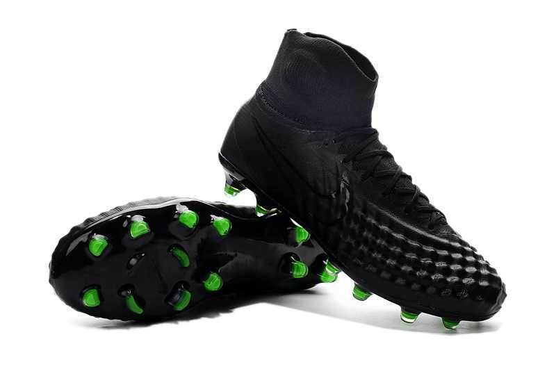 Authentic Classic Men's Magista obra II FG Football Shoes ACC Magista obra II FG High Ankle Soccer Cleats Black - intl