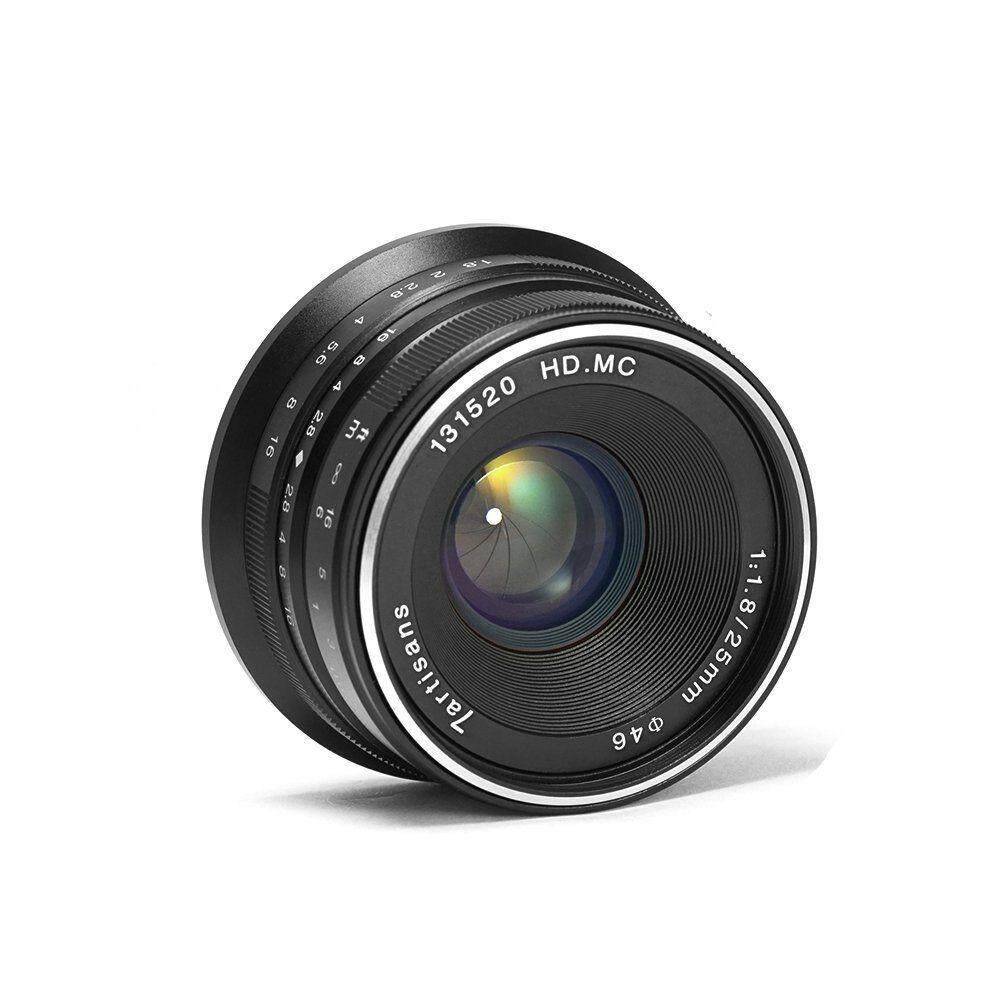 25mm F1.8 Manual Focus Prime Fixed Lens for S0ny Emount Cameras Like A7 A7II A7R A7RII A7S A7SII A6500 A6300 A6000 A5100 A5000 EX-3 NEX-3N NEX-3R NEX-C3 NEX-F3K NEX-5 NEX-5N - Black - intl