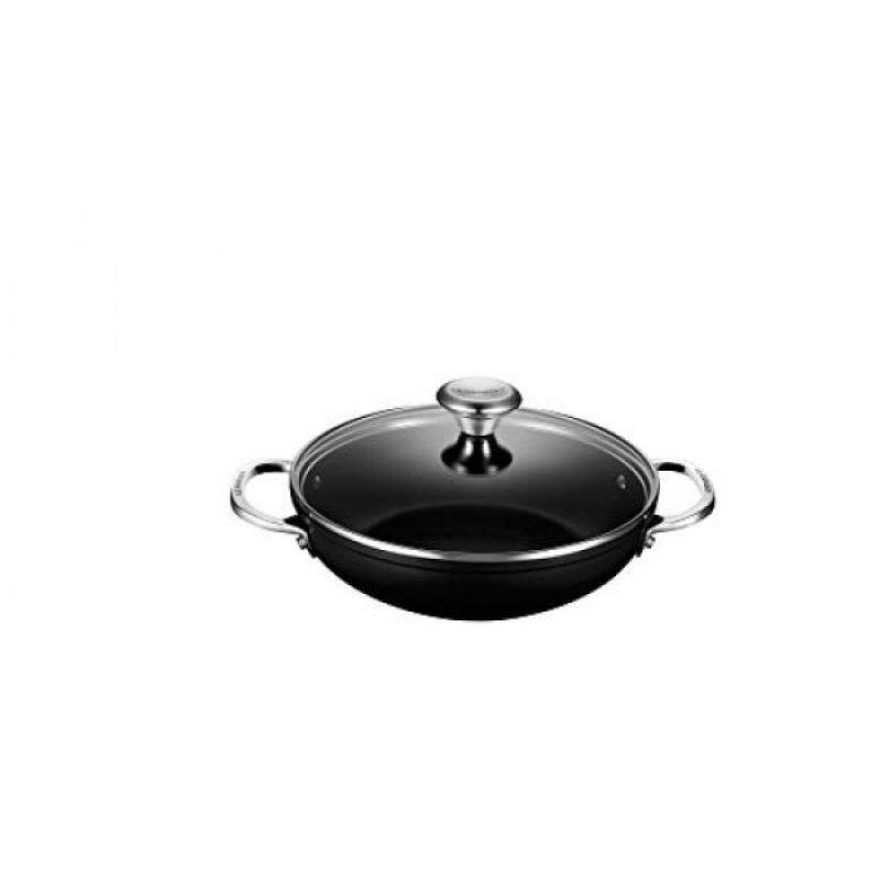 Le Creuset of America Toughened NonStick Shallow Casserole/Braiser with Lid, 2.5 quart - intl Singapore