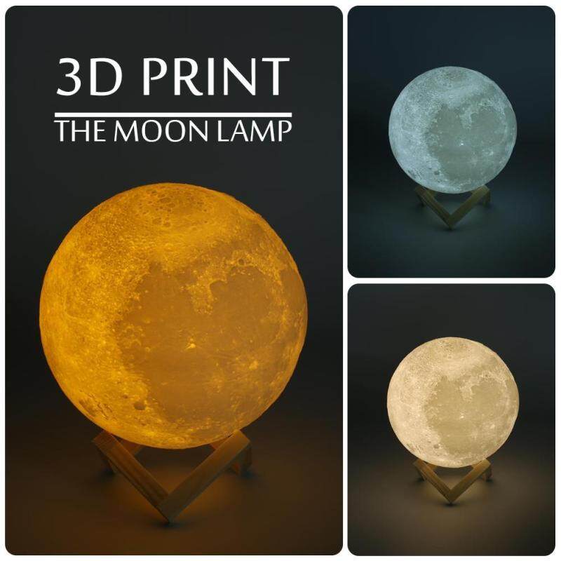 Bảng giá 3D Moon Lamp USB LED Night Moonlight Gift Touch Sensor 3 Colors Changing For Kids(8cm)