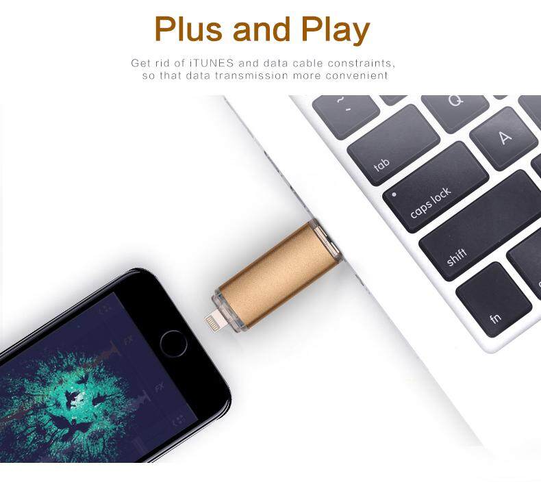 2 in 1 logam tahan air smartphone otg 64 gb usb flash drives .