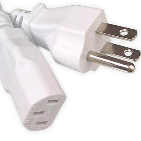 Ipax 10Ft Long White AC Power Cord Cable Pull Copper Wire Core in Retail Box for Computer PC Plasma TV Printer Monitor AC adapter - intl