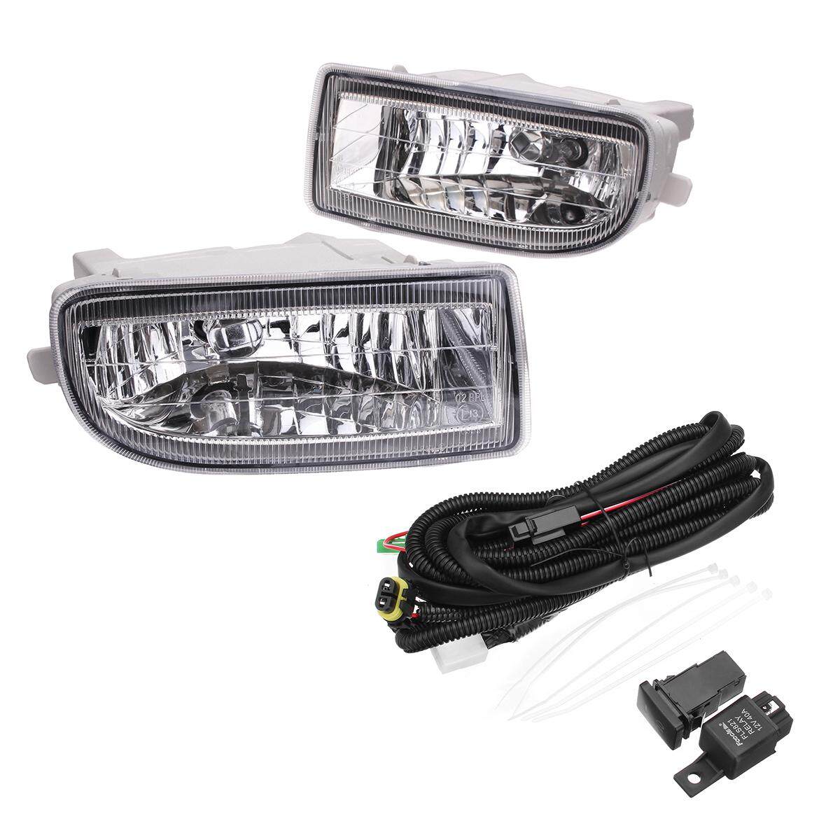 Pasang 9006 Bola Lampu Kabut Set Lampu Putih 40A 12 V 55 W dengan Saklar Harnes untuk Toyota Land Cruiser 2007 2006 2005 2004 2003 2002