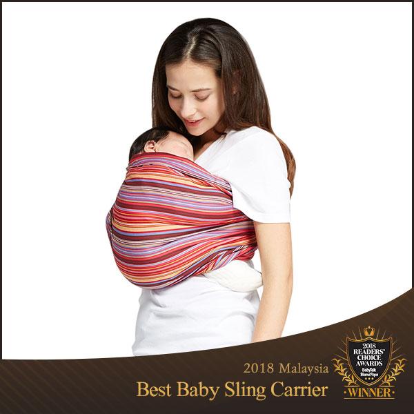 Mamaway Baby Ring Sling | Adjustable Baby Carrier - Rainbow Mocca | Penggendong bayi 婴儿背带