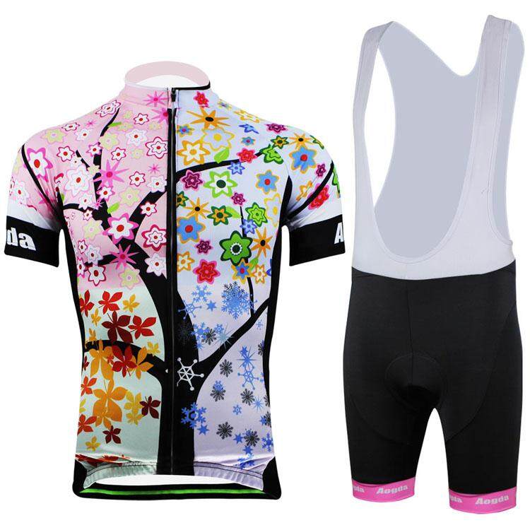 Aogda Tree Bike Clothing Suit Bicycle Arm Warmers Short Sleeves Set For Women Light Pink/3xl - Intl By Audew