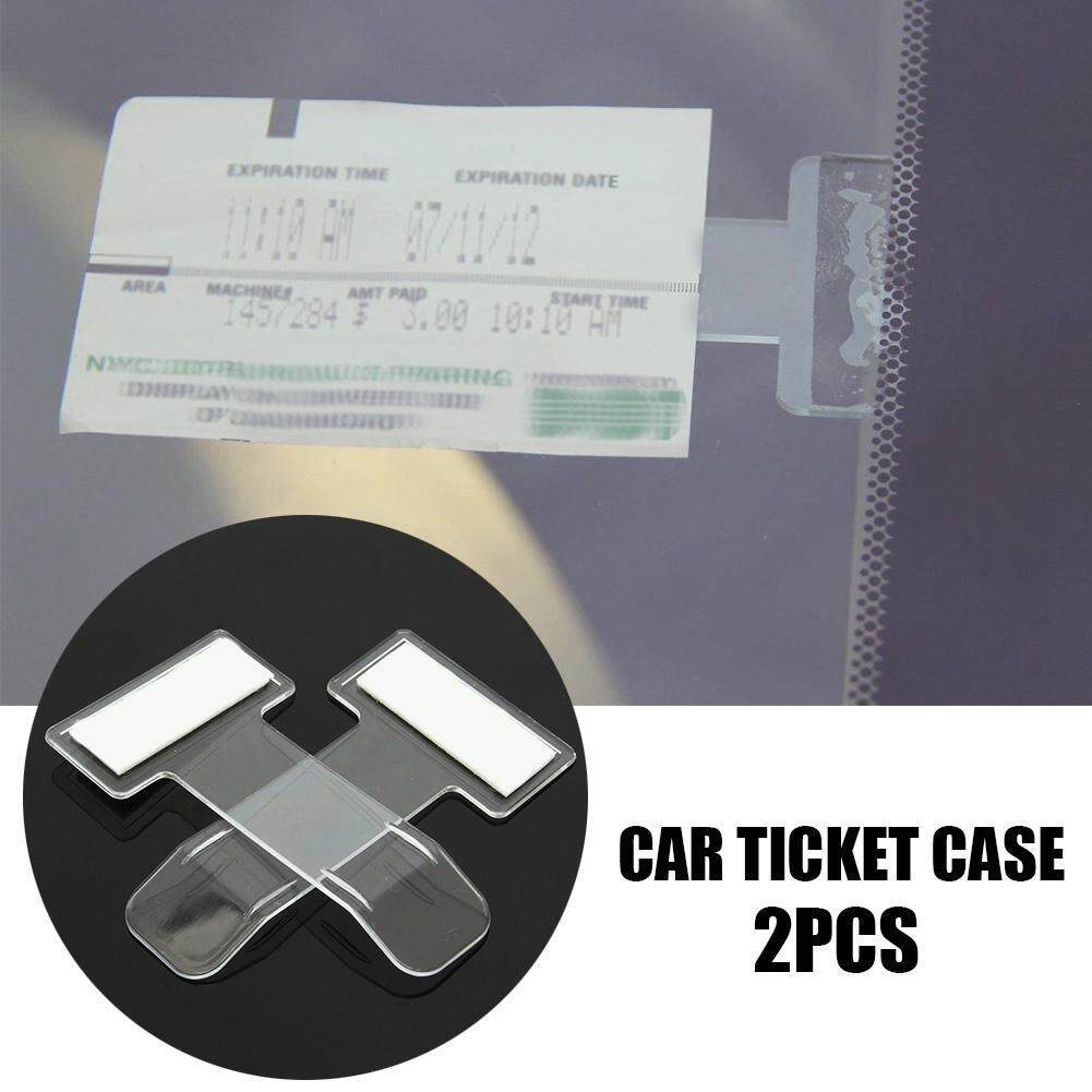 2 Pcs Mobil Faktur Tiket Folder Vehicle Parkir Ticket Pemegang Izin Klip Stiker Otomatis Kaca Jendela Dudukan-Internasional